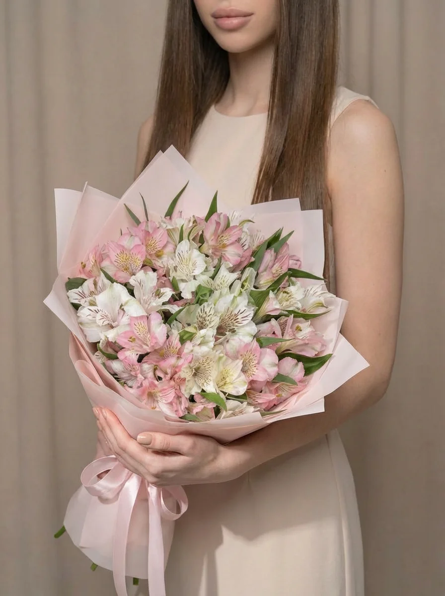 Букет цветов «Для нее» из альстромерий